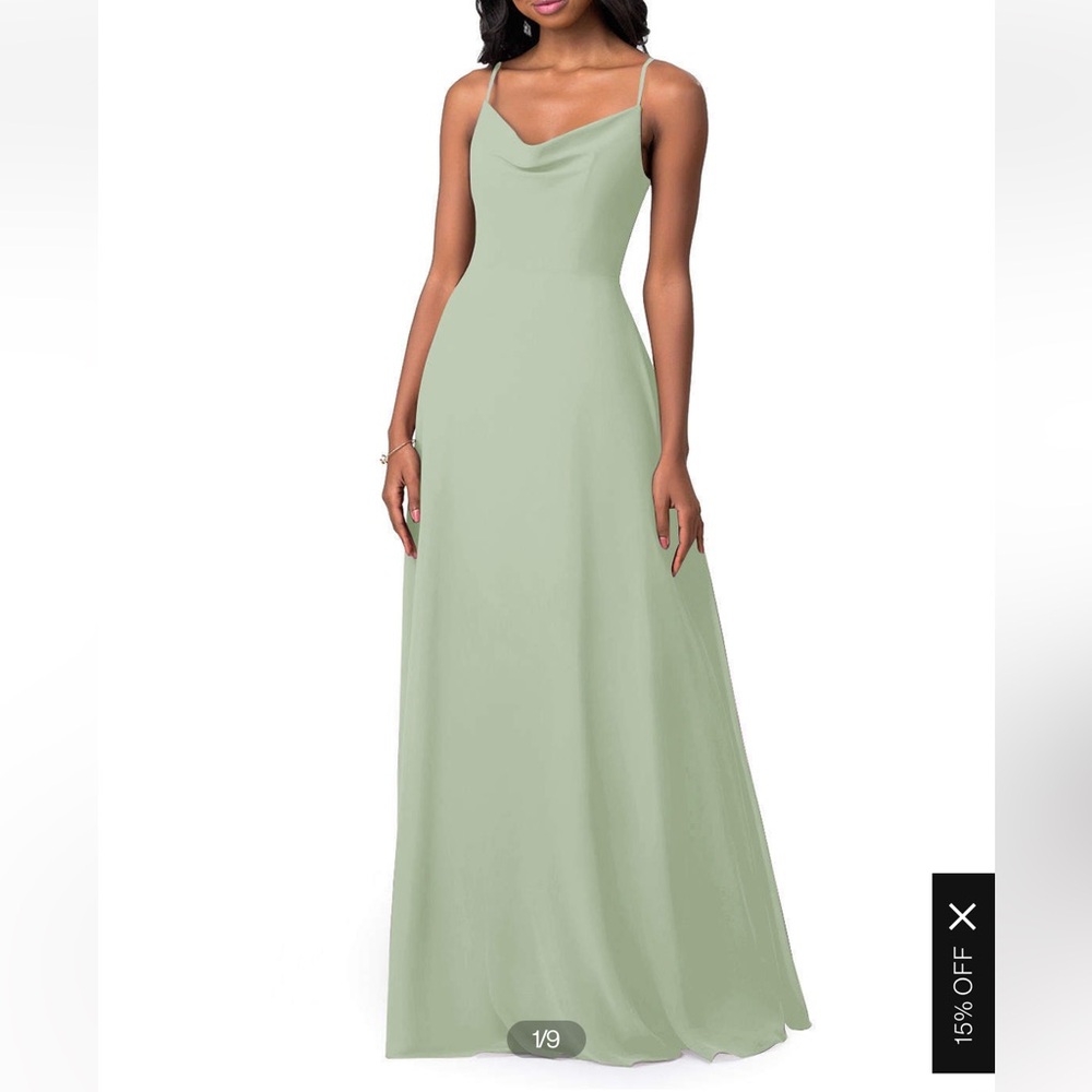 Azazie DAENERYS Bridesmaid Dress in Dusty Sage